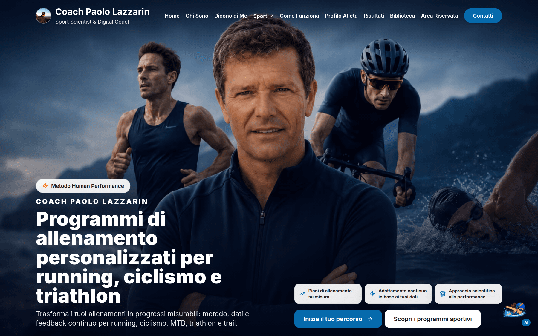 Screenshot of Coach Paolo Lazzarin